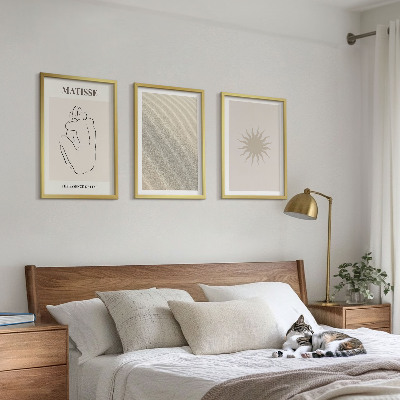 Fali dekoráció kép készlet Minimalista homok vonalak nap