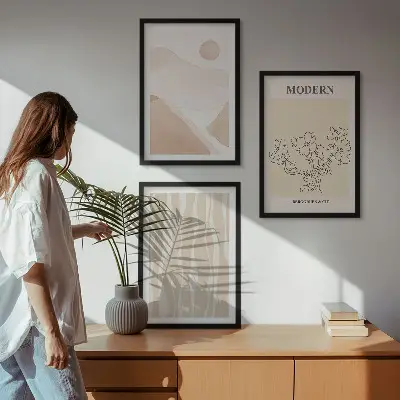 Absztrakt formák színei fali dekorációs képkészlet 