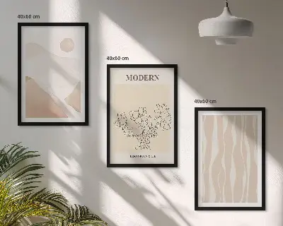 Absztrakt formák színei fali dekorációs képkészlet 