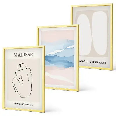 Matisse absztrakt formái kép szett keretezett változat hálószobába