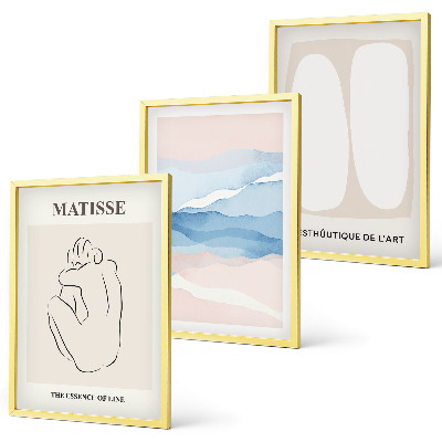 Keretezett kép szett hálószobába Matisse absztrakt formái