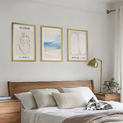 Matisse absztrakt formái kép szett keretezett változat hálószobába