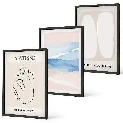 Matisse absztrakt formái kép szett keretezett változat hálószobába