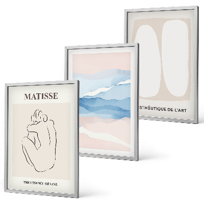 Keretezett kép szett hálószobába Matisse absztrakt formái
