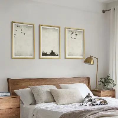Repülő madarak fali dekoráció kép minimalista stílusú készlet