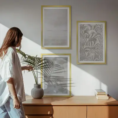 Keretezett képszett hálószobába modern minimalista textúrákkal