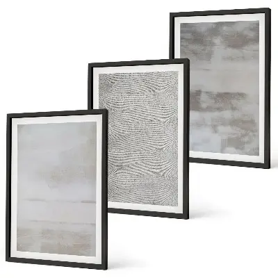 Keretezett képszett hálószobába modern minimalista textúrákkal