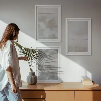 Képes fali dekorációs szett modern kopott textúrákkal