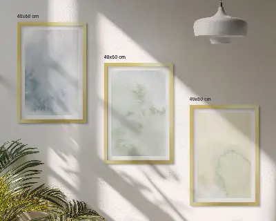 Pasztell akvarell vászonkép szett keretezett kivitelben hálószobába