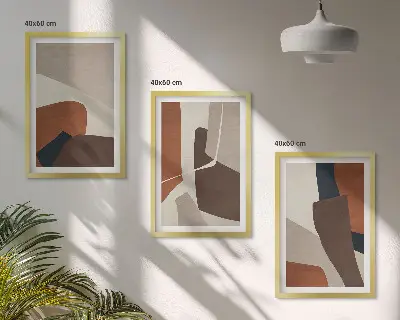 Absztrakt modern szerkezetek falikép készlet dekoratív fali kép szett