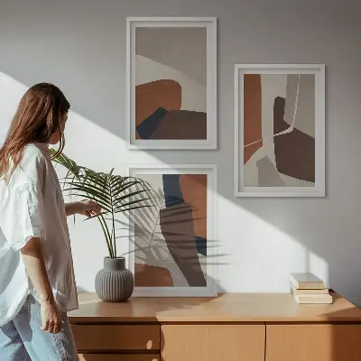 Absztrakt modern szerkezetek falikép készlet dekoratív fali kép szett