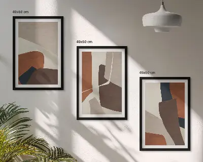 Absztrakt modern szerkezetek falikép készlet dekoratív fali kép szett
