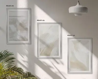 Absztrakt ecsetvonások falikép szett dekoratív falikép készlet