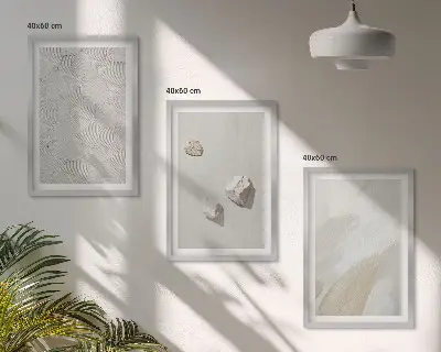 Homokkő modern festett kép szett hálószobai dekoráció