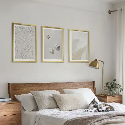 Homokkő modern festett kép szett hálószobai dekoráció