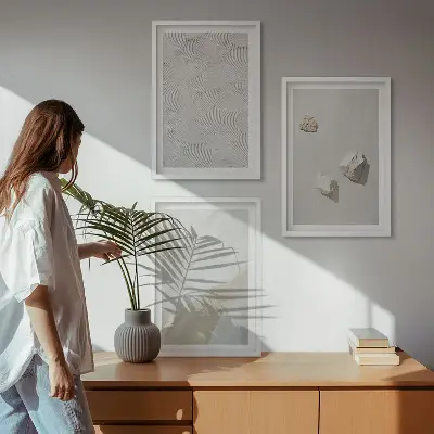 Homokkő modern festett kép szett hálószobai dekoráció