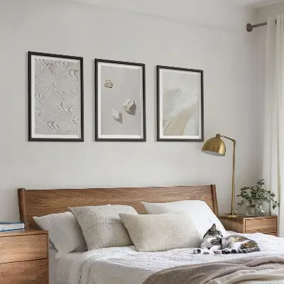 Homokkő modern festett kép szett hálószobai dekoráció