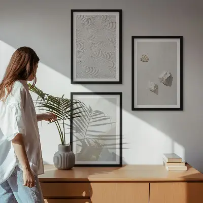 Homokkő modern festett kép szett hálószobai dekoráció