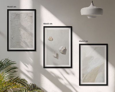 Keretezett kép szett hálószobába Homokkő modern festék