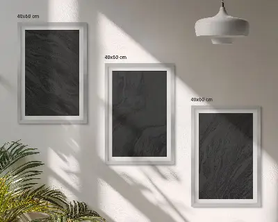 Keretezett képszett hálószobába sötét márvány elegáns textúrákkal