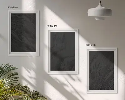 Keretezett képszett hálószobába sötét márvány elegáns textúrákkal