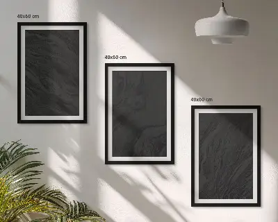Keretezett képszett hálószobába sötét márvány elegáns textúrákkal
