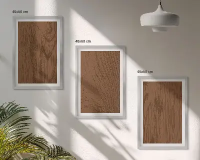 Keretezett képszett minimalista fa textúra mintával hálószobába