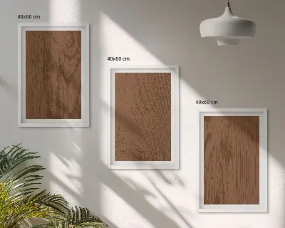 Keretezett képszett minimalista fa textúra mintával hálószobába