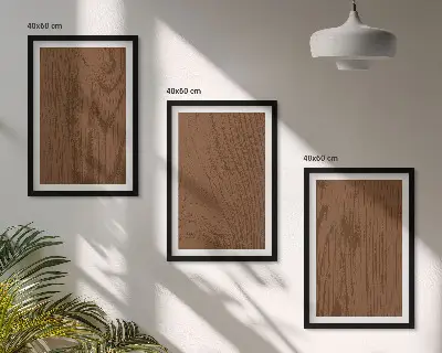 Keretezett képszett minimalista fa textúra mintával hálószobába