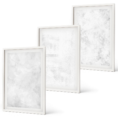 Keretezett kép szett hálószobába Fehér foltok minimalista háttér