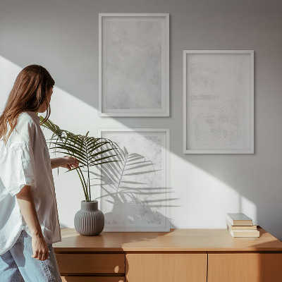 Keretezett kép szett hálószobába Fehér foltok minimalista háttér