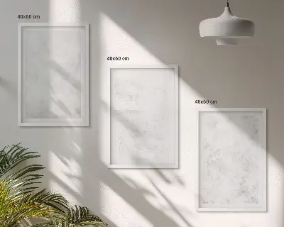Keretezett képszett hálószobába fehér foltos minimalista háttérrel