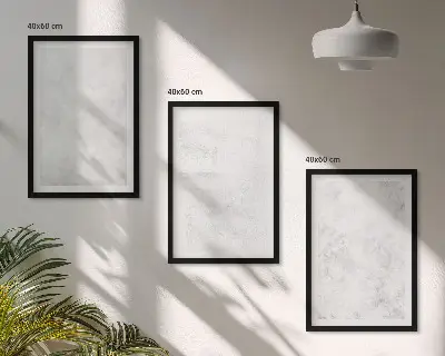 Keretezett képszett hálószobába fehér foltos minimalista háttérrel