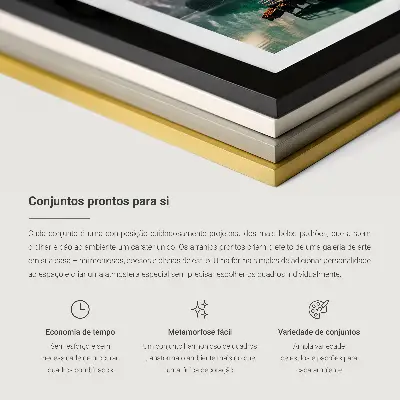 Ipari absztrakt mintás kép szett keretezett kivitelben hálószobába