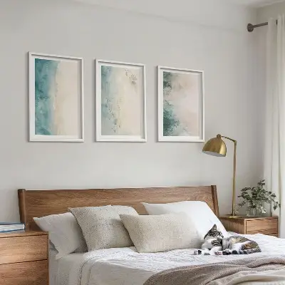 Akvarell stílusú vászon faliképkészlet minimalista stílusban