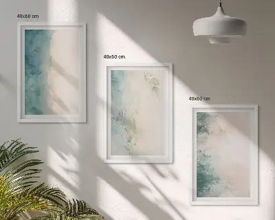 Akvarell stílusú vászon faliképkészlet minimalista stílusban