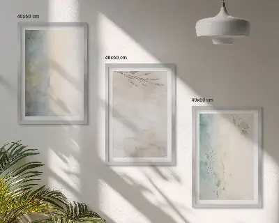 Finom akvarell kartonok keretezett képszett hálószobába