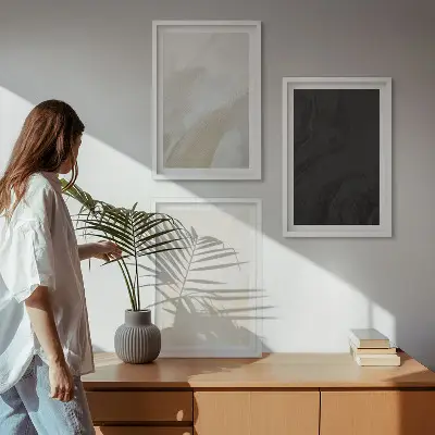 Képkészlet fali dekoráció minimalista árnyalatú szerkezetek