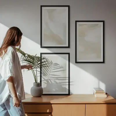 Fali dekorációs képszett festék textúrás minimalista stílusban