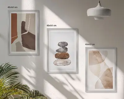 Modern absztrakt festmény szett keretezett kép hálószobába