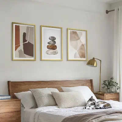 Modern absztrakt festmény szett keretezett kép hálószobába