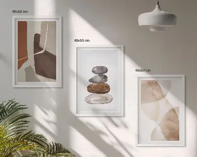 Modern absztrakt festmény szett keretezett kép hálószobába