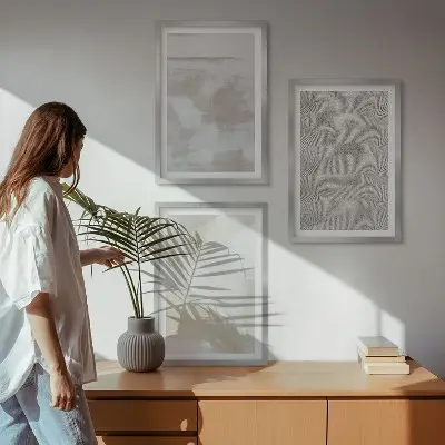 Absztrakt modern fali dekoráció kép készlet modern design stílusban