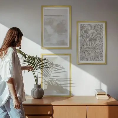 Absztrakt modern fali dekoráció kép készlet modern design stílusban