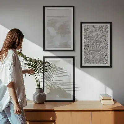 Absztrakt modern fali dekoráció kép készlet modern design stílusban