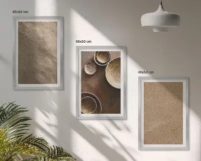 Fali dekorációs képkészlet minimalista kőépítmények mintával