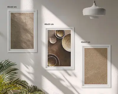 Fali dekorációs képkészlet minimalista kőépítmények mintával