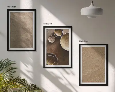 Fali dekorációs képkészlet minimalista kőépítmények mintával
