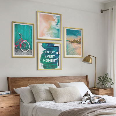 Dekorációs kép készlet nappaliba Tengeri hajó kerékpár inspiráció