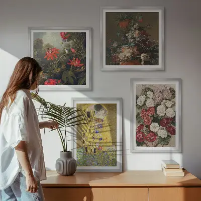 A fa virágai Klimt festmény dekorációs kép készlet nappaliba